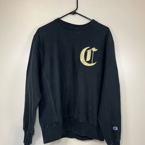 Champion Reverse Weave Sweatshirt Men’s Medium Big Logo Block Lettering